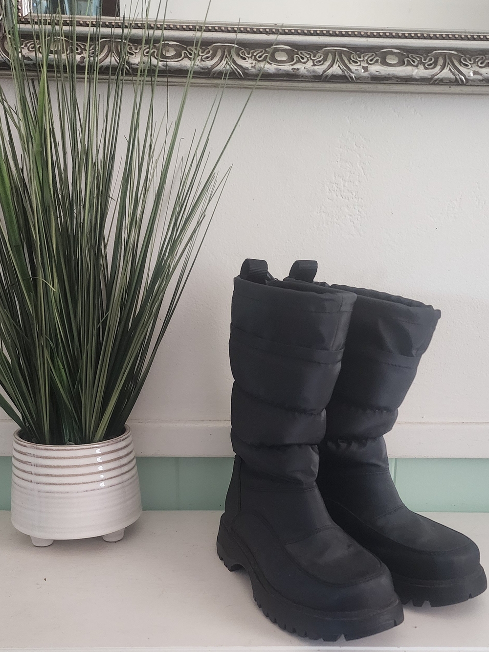 Kids Black Winter Snow Boots